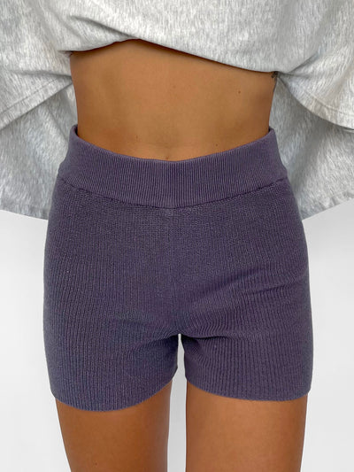 Morning Fog Knit Shorts // Midnight Blue